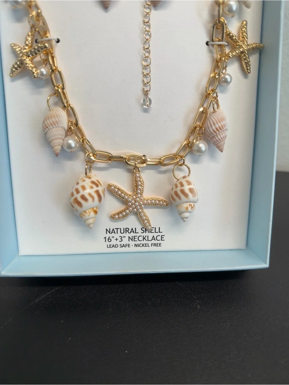 House Of Harlow 1960 | Coastal Natural Shell Starfish Pearl Statement Necklace ✨